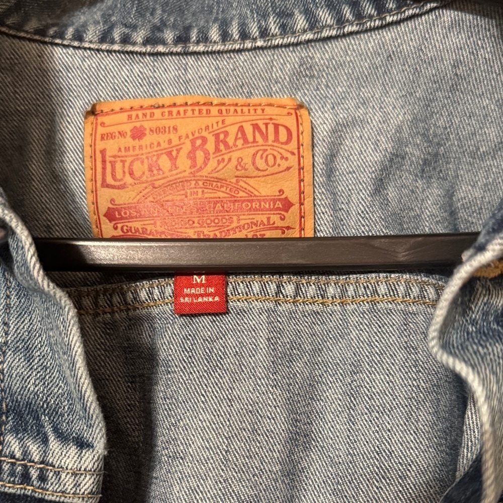 Lucky Brand Distressed Blue Jean Jacket - Picture 2 of 7